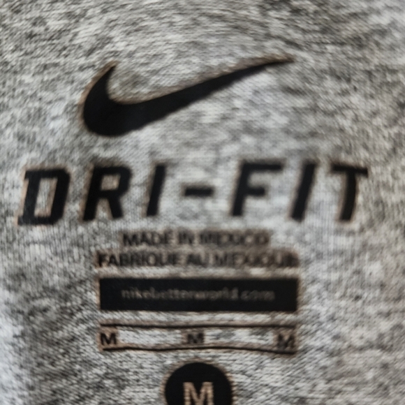Nike Dri Fit Short Sleeve Tee Shirt Size Medium Gray - Picture 5 of 7